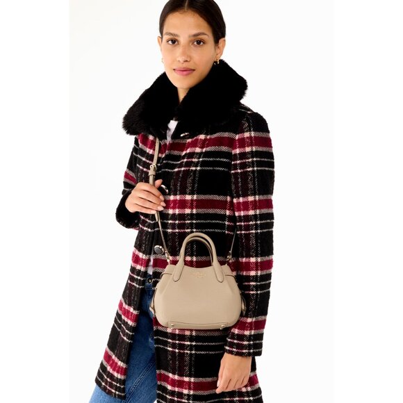 New Kate Spade Dumpling Mini Satchel Pebble Leather Light Sand - Picture 5 of 5